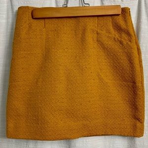 NWOT Golden Yellow Wool Knit Mini Skirt